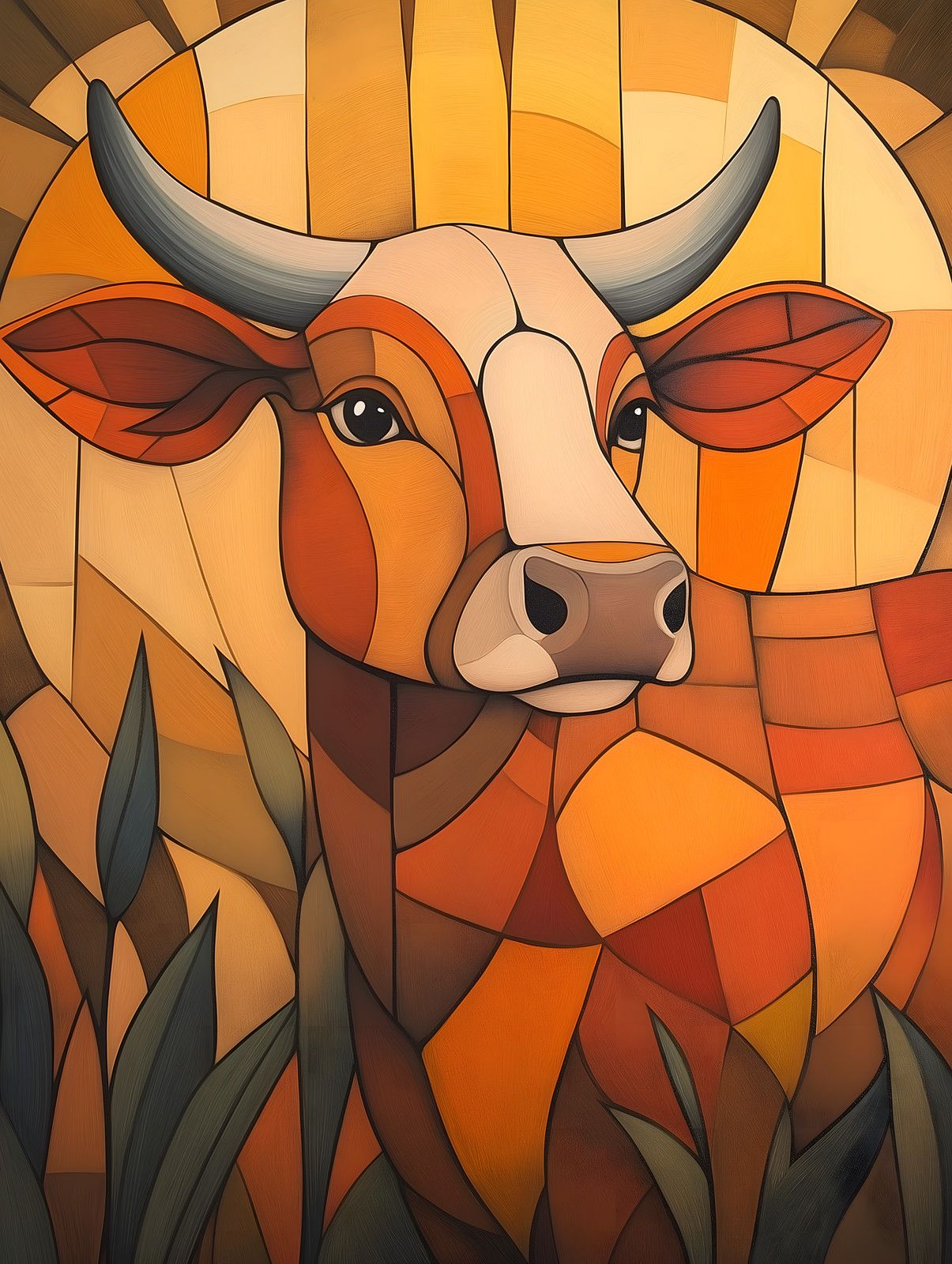Art Deco Cow — print view