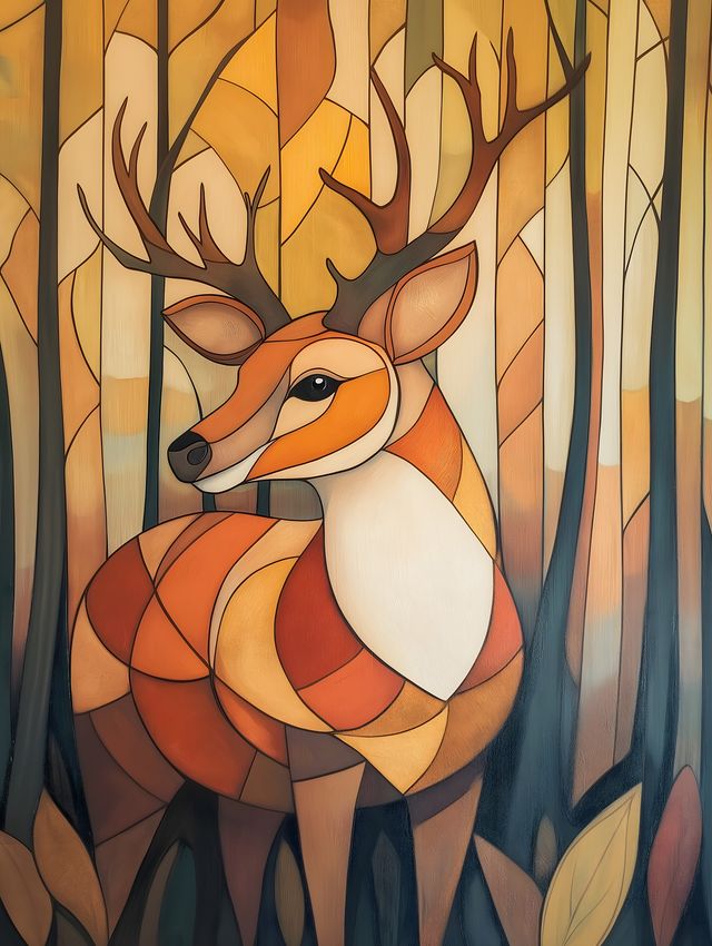 Art Deco Deer