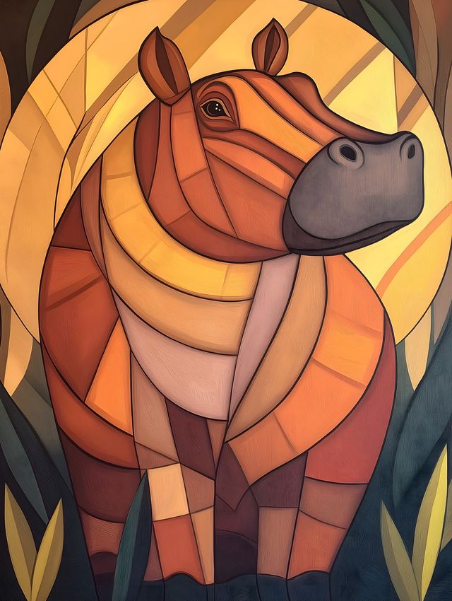 Art Deco Hippo