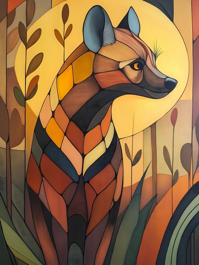 Art Deco Hyena