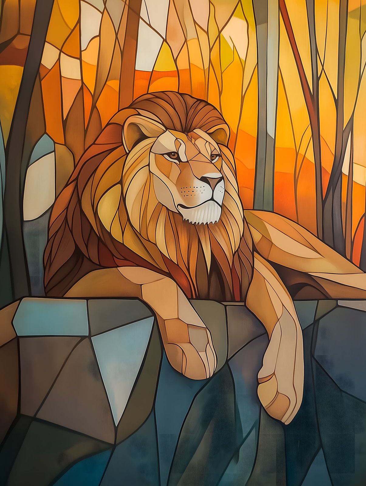 Art Deco Lion — print view