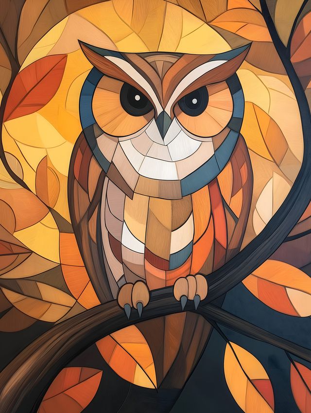Art Deco Owl