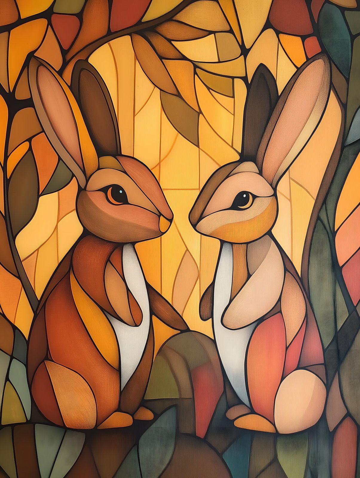 Art Deco Rabbits — print view
