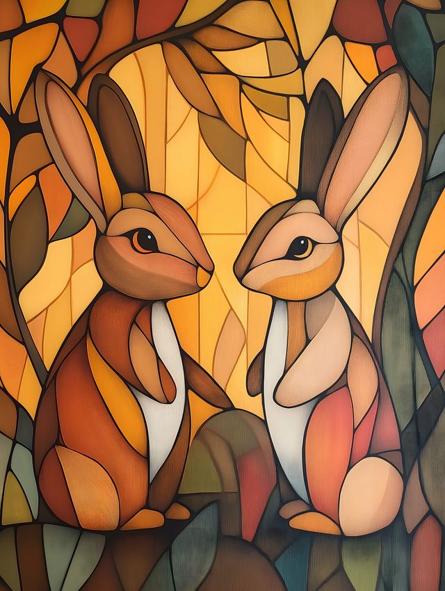 Art Deco Rabbits