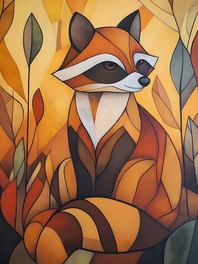 Art Deco Raccoon