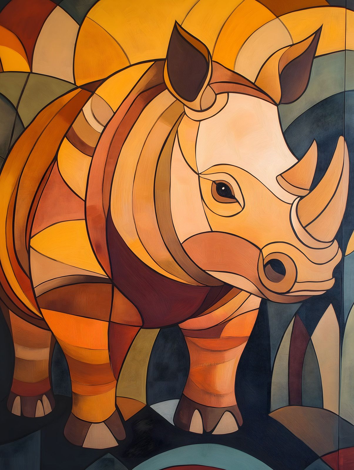 Art Deco Rhino — print view