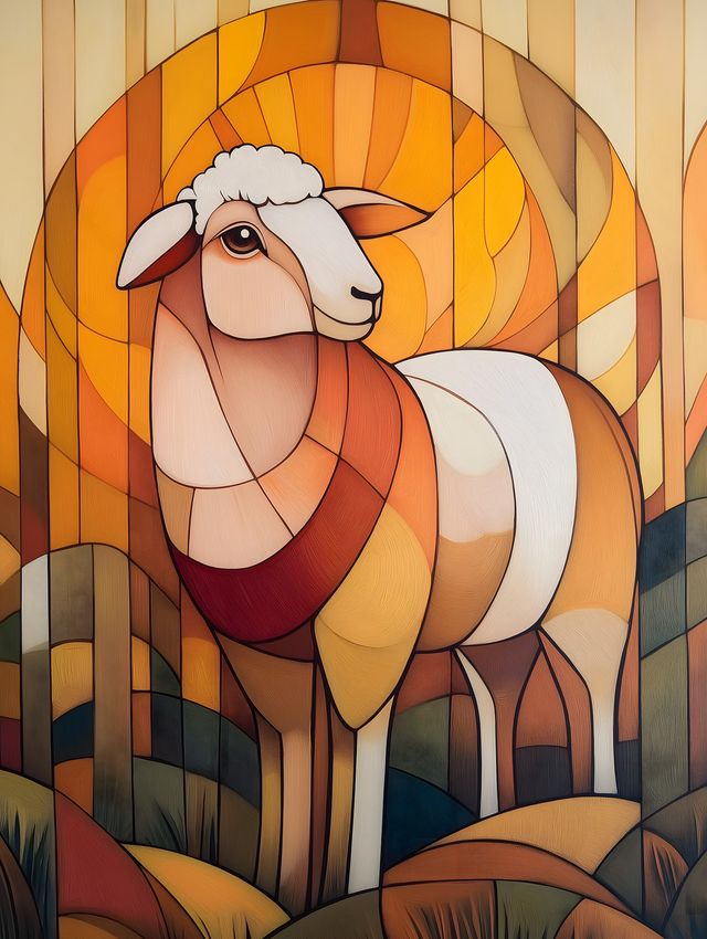 Art Deco Sheep