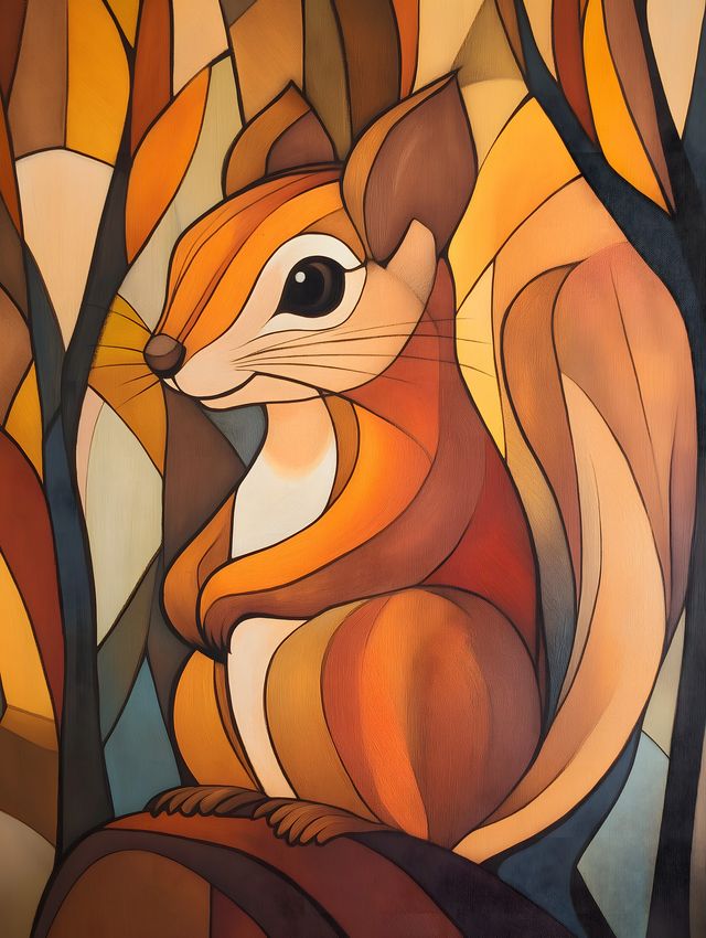 Art Deco Squirrel