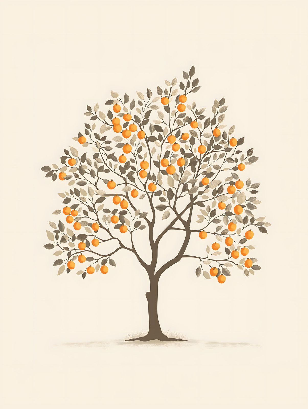 Charming Orange Tree — print view
