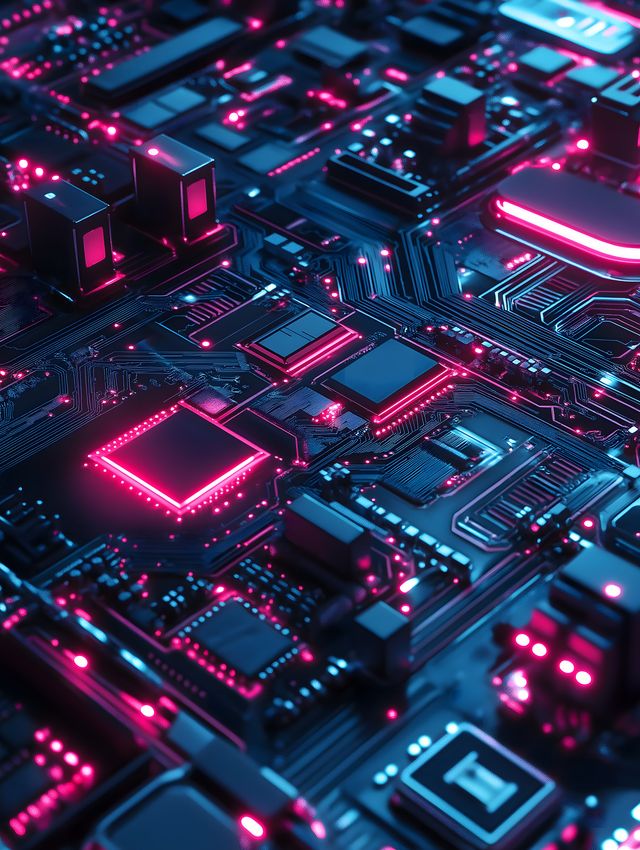 Circuits in Blue and Pink
