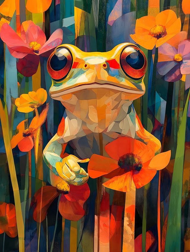 Floral Frog