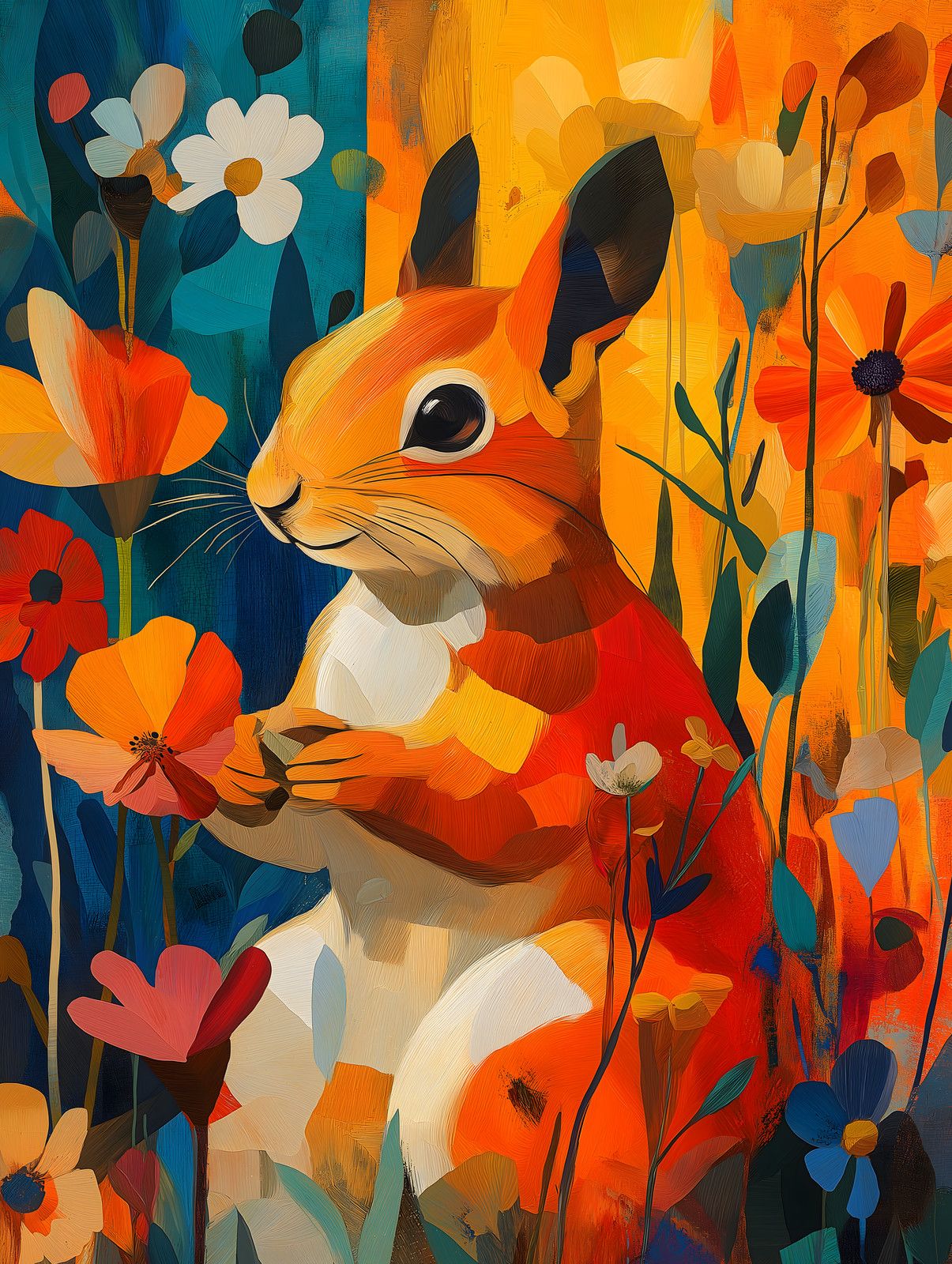 Floral Squirrel — print view