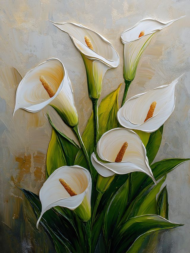 Palette Knife Calla Lilies