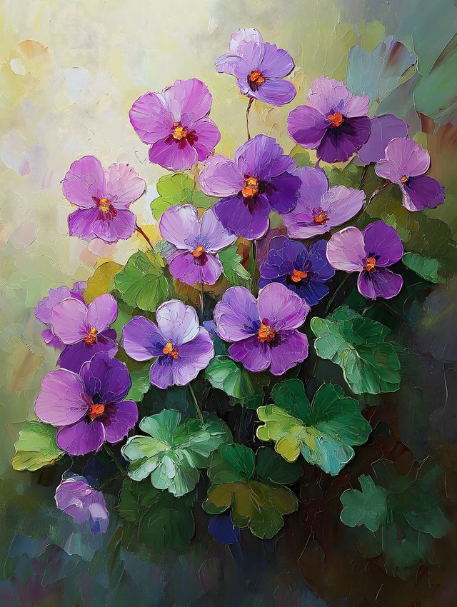 Palette Knife Violets