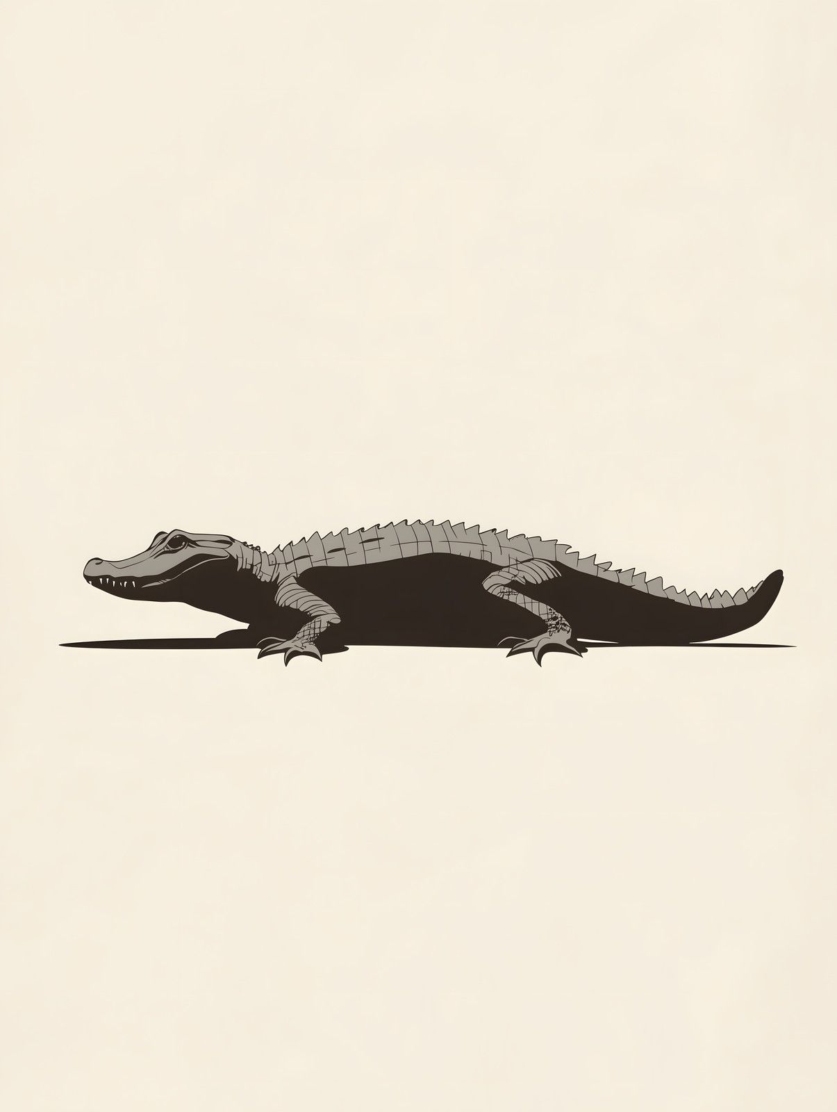 Minimalist Crocodile — print view