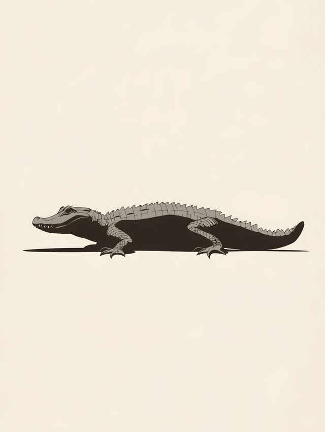 Minimalist Crocodile