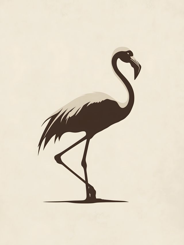 Minimalist Flamingo