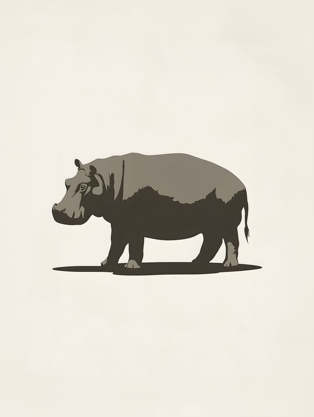 Minimalist Hippo