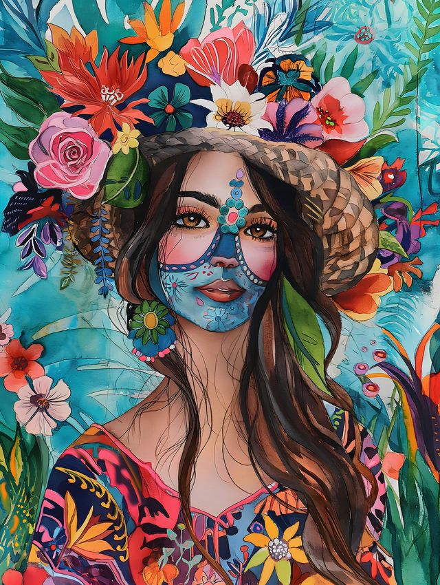 Woman with Flowers